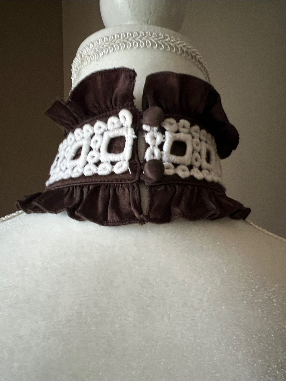 bebe Chocolate Brown Ruffle Halter Camisole - Picture 3 of 7